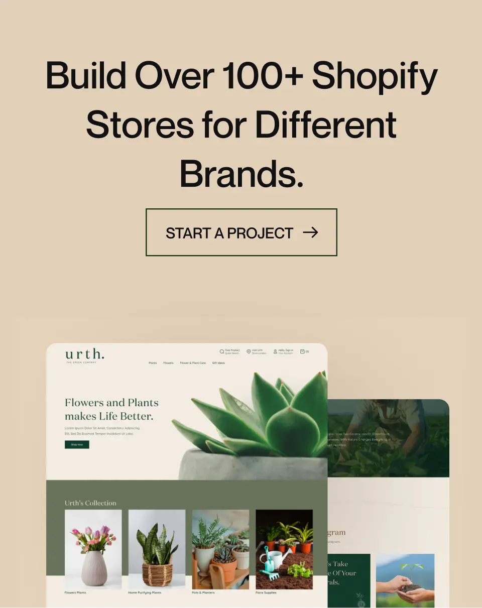 Shopify store design and development