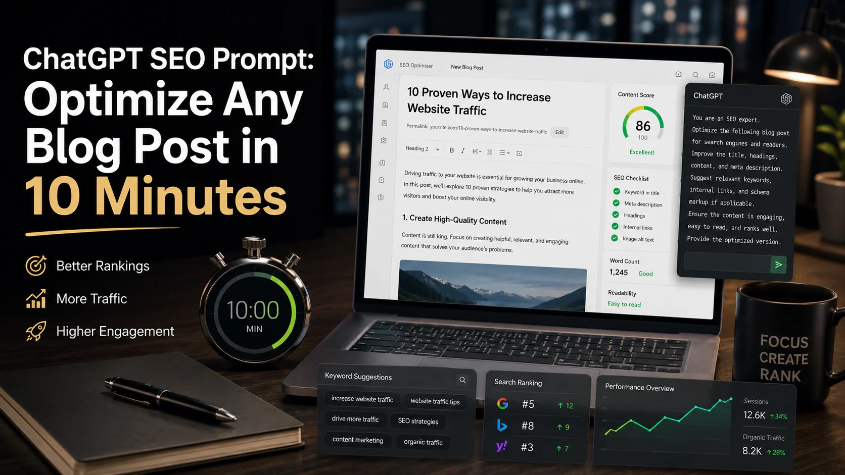 ChatGPT SEO Prompt: Optimize Any Blog Post in 10 Minutes