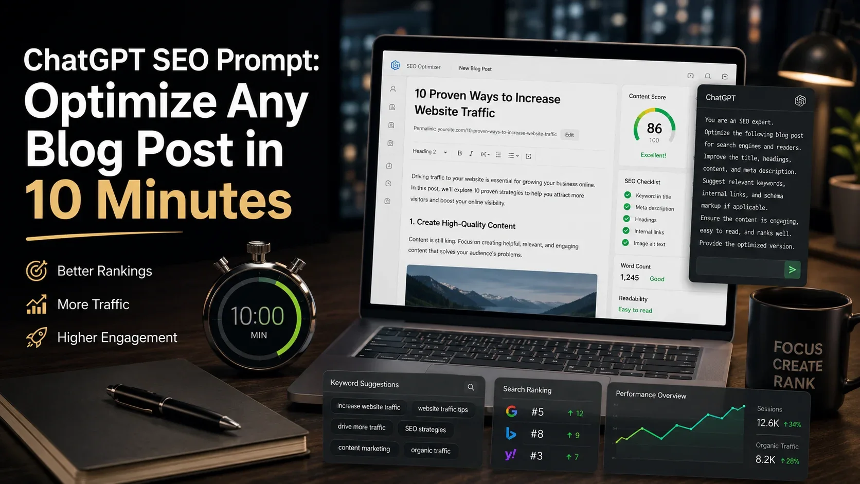 ChatGPT SEO Prompt: Optimize Any Blog Post in 10 Minutes