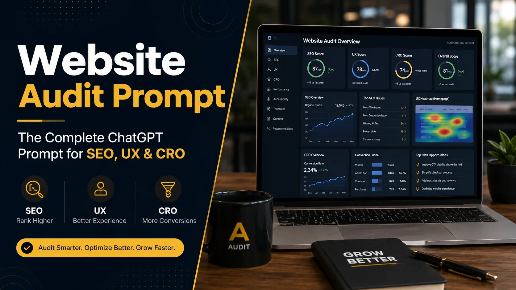 Website Audit Prompt: The Complete ChatGPT Prompt for SEO, UX & CRO